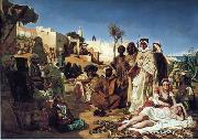Arab or Arabic people and life. Orientalism oil paintings 601
